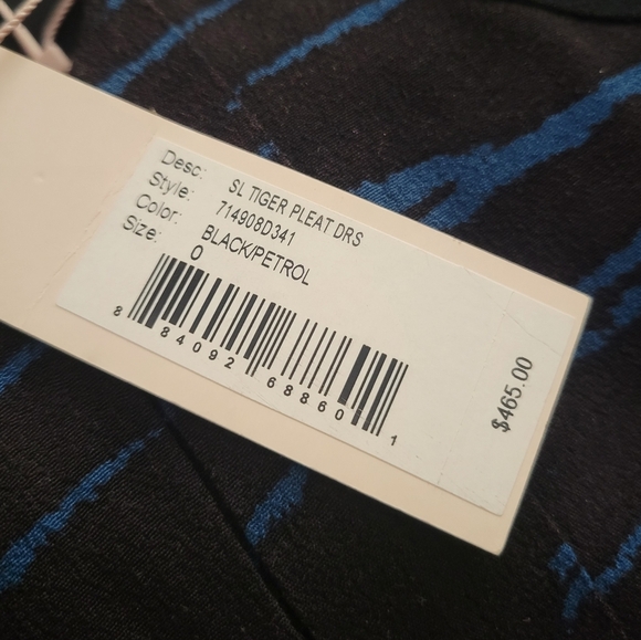 Rebecca Taylor Sleeveless Tiger Pleat Dress Size 0 NWT - Picture 4 of 9